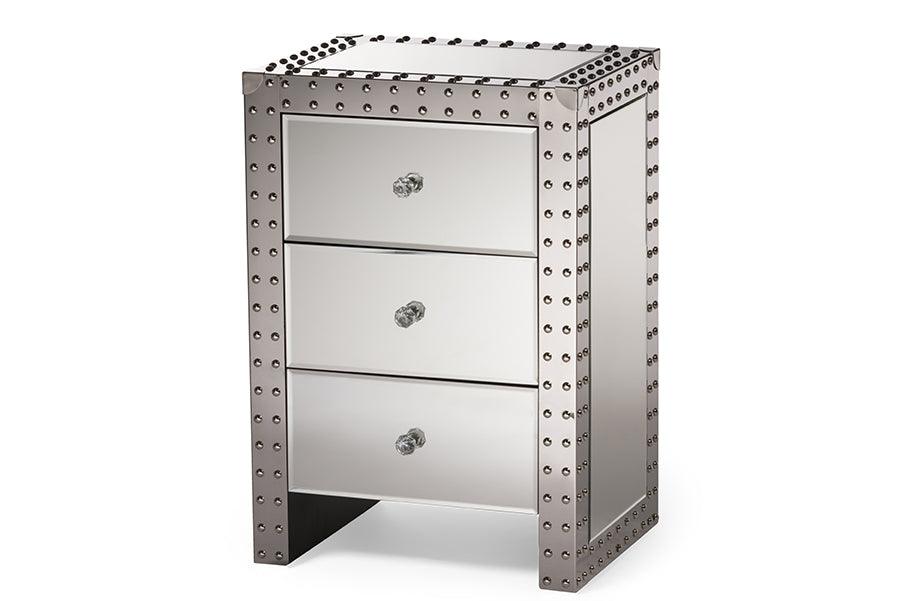 Azura Modern and Contemporary Hollywood Regency Glamour Style End Table