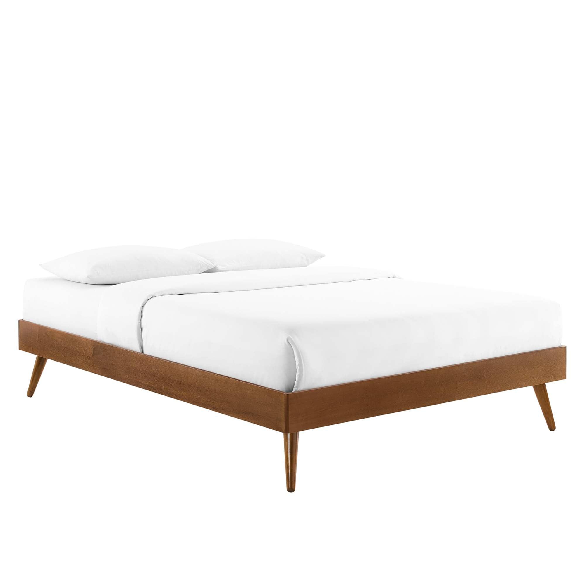 Bridgette Wood Platform Bed With Splayed Legs