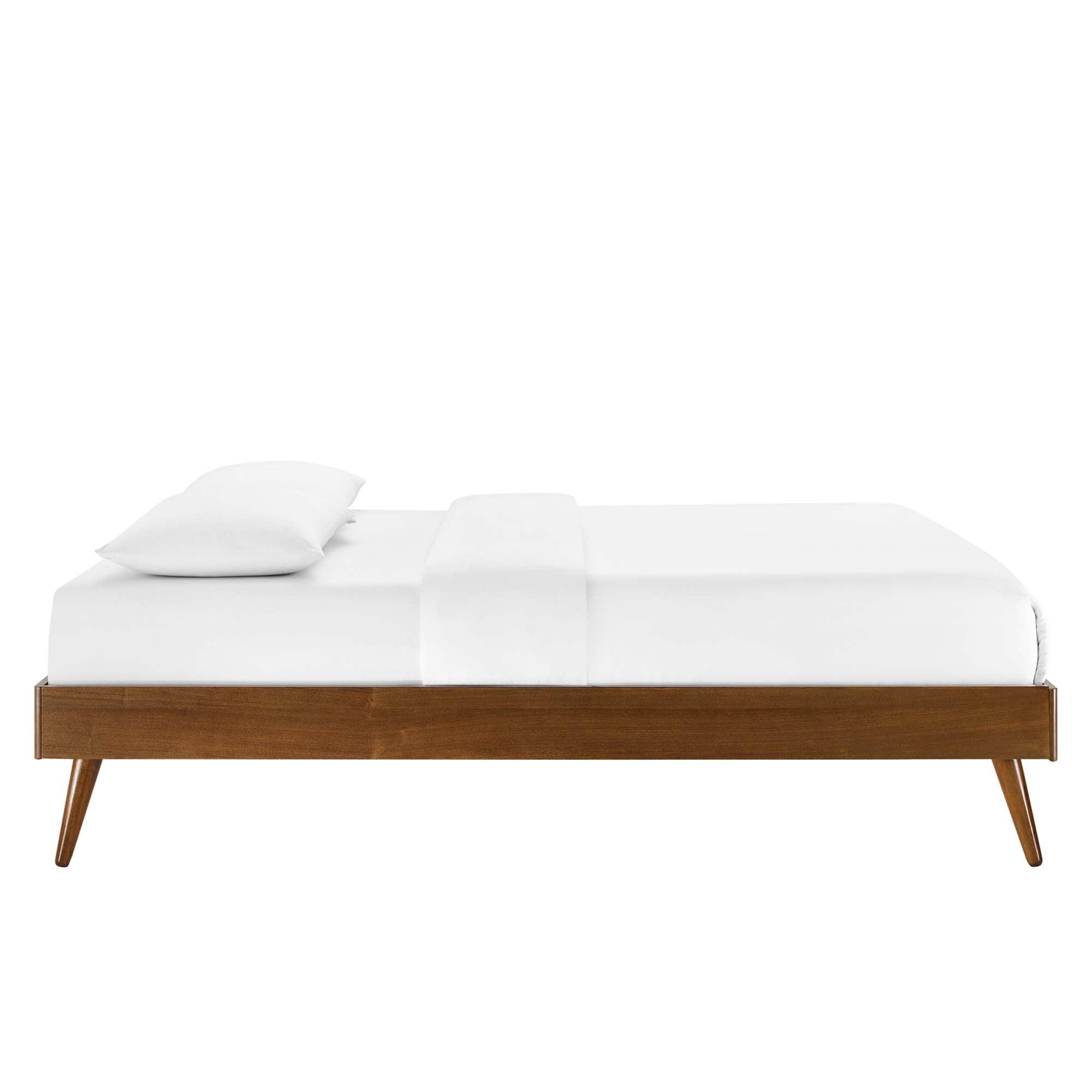 Bridgette Wood Platform Bed With Splayed Legs