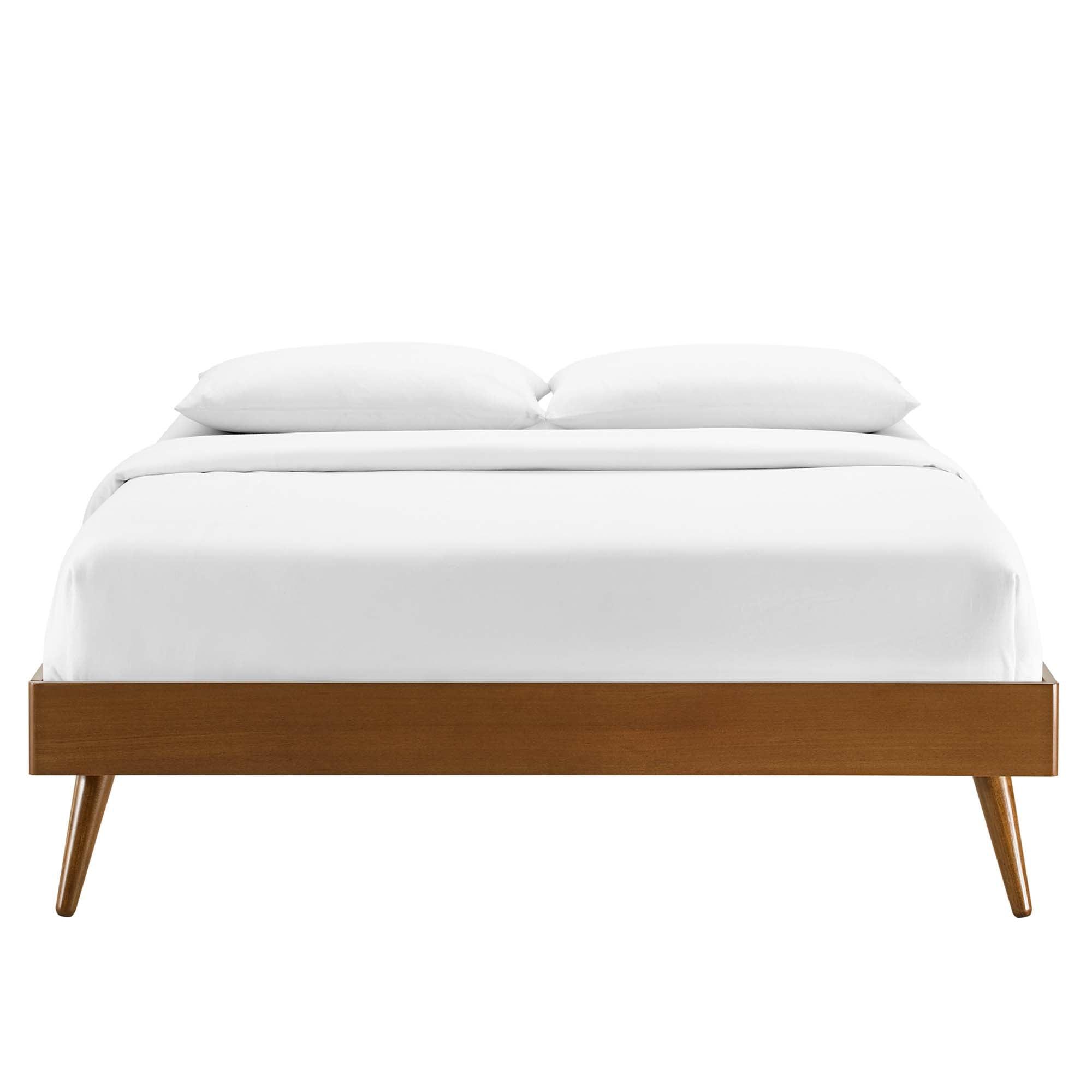 Bridgette Wood Platform Bed With Splayed Legs