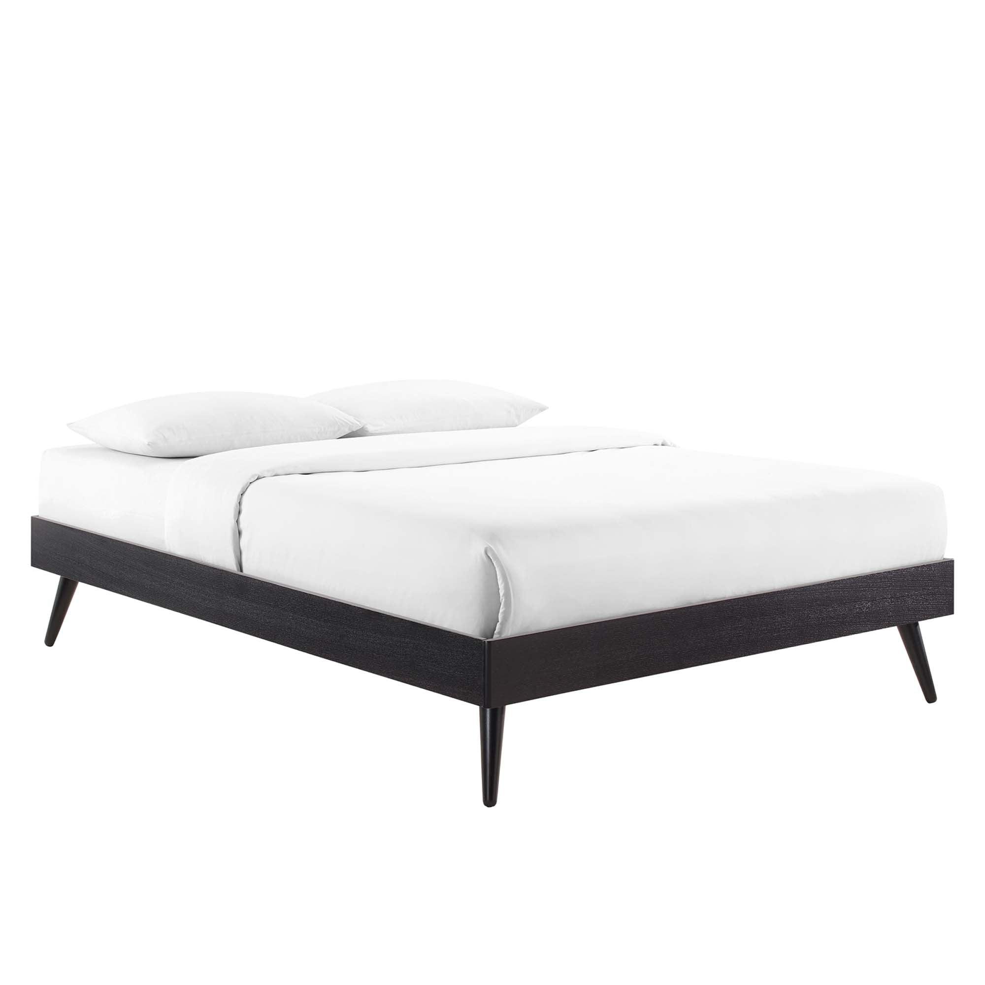 Bridgette Wood Platform Bed With Splayed Legs