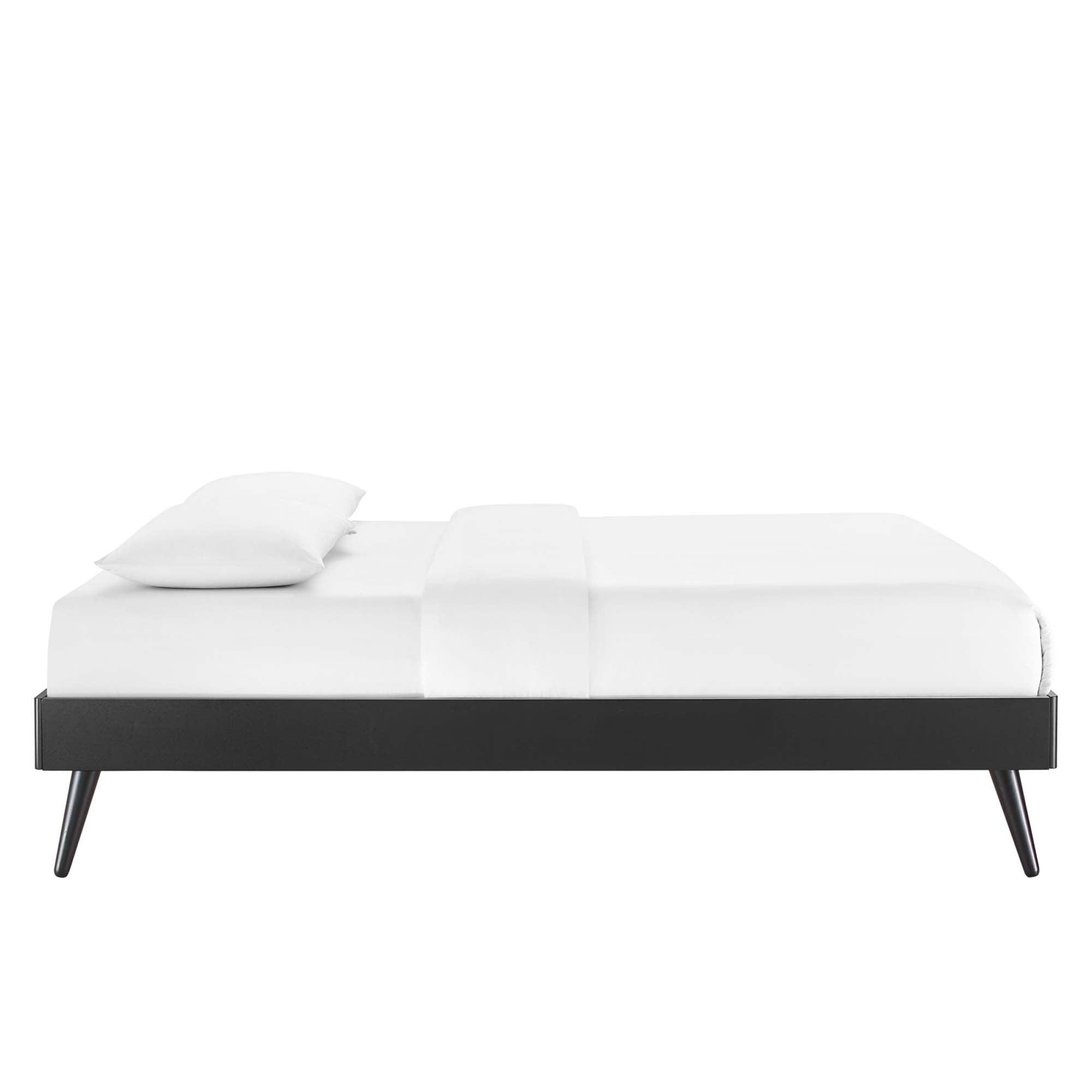 Bridgette Wood Platform Bed With Splayed Legs