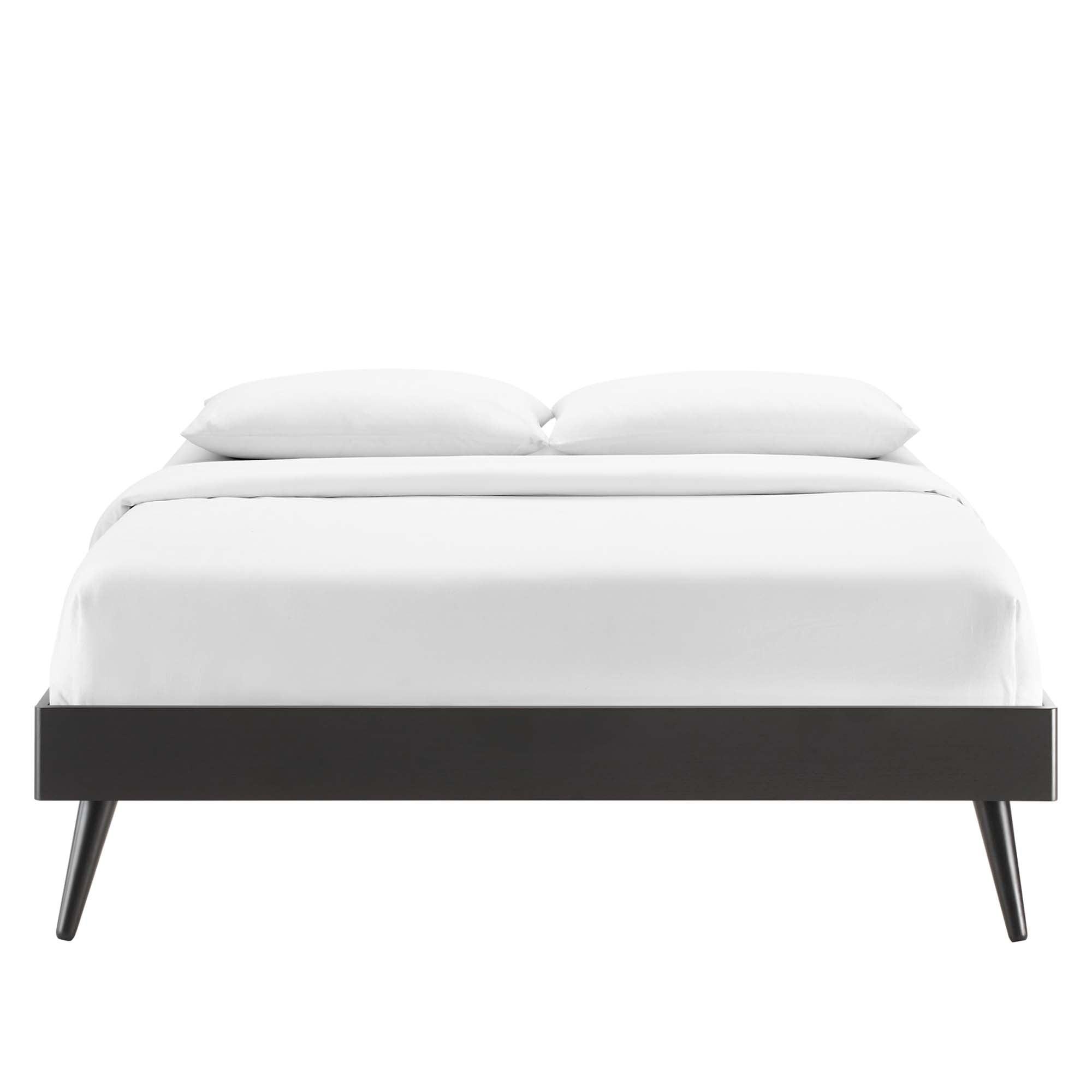 Bridgette Wood Platform Bed With Splayed Legs