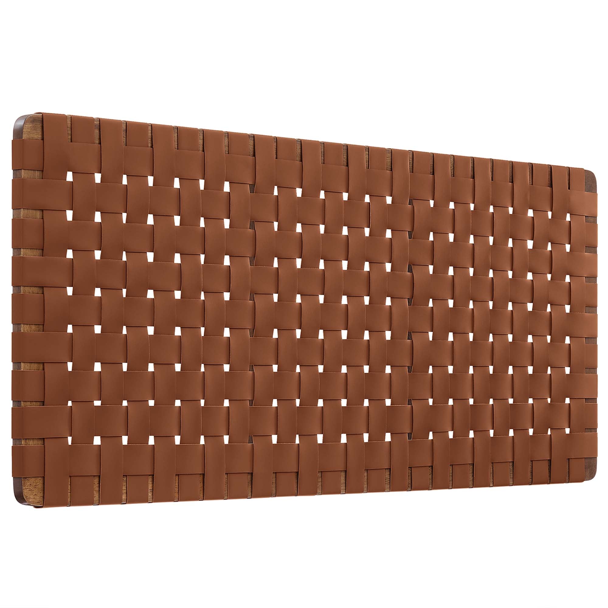 Sparta Weave Wall-Mount Vegan Leather Headboard