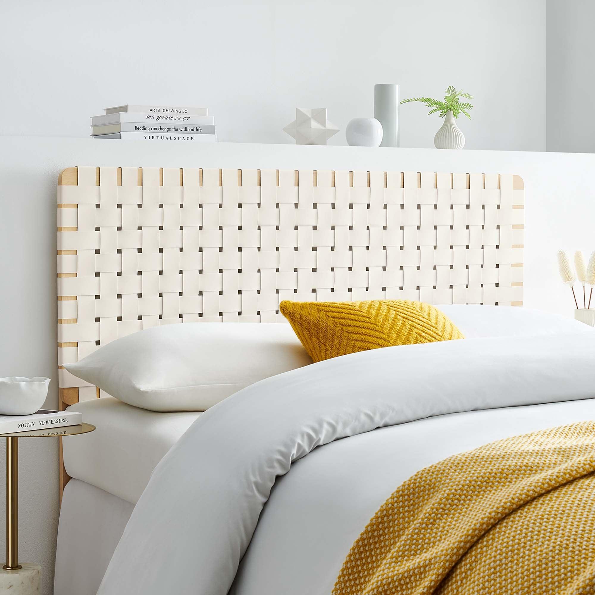 Sparta Weave Vegan Leather Headboard