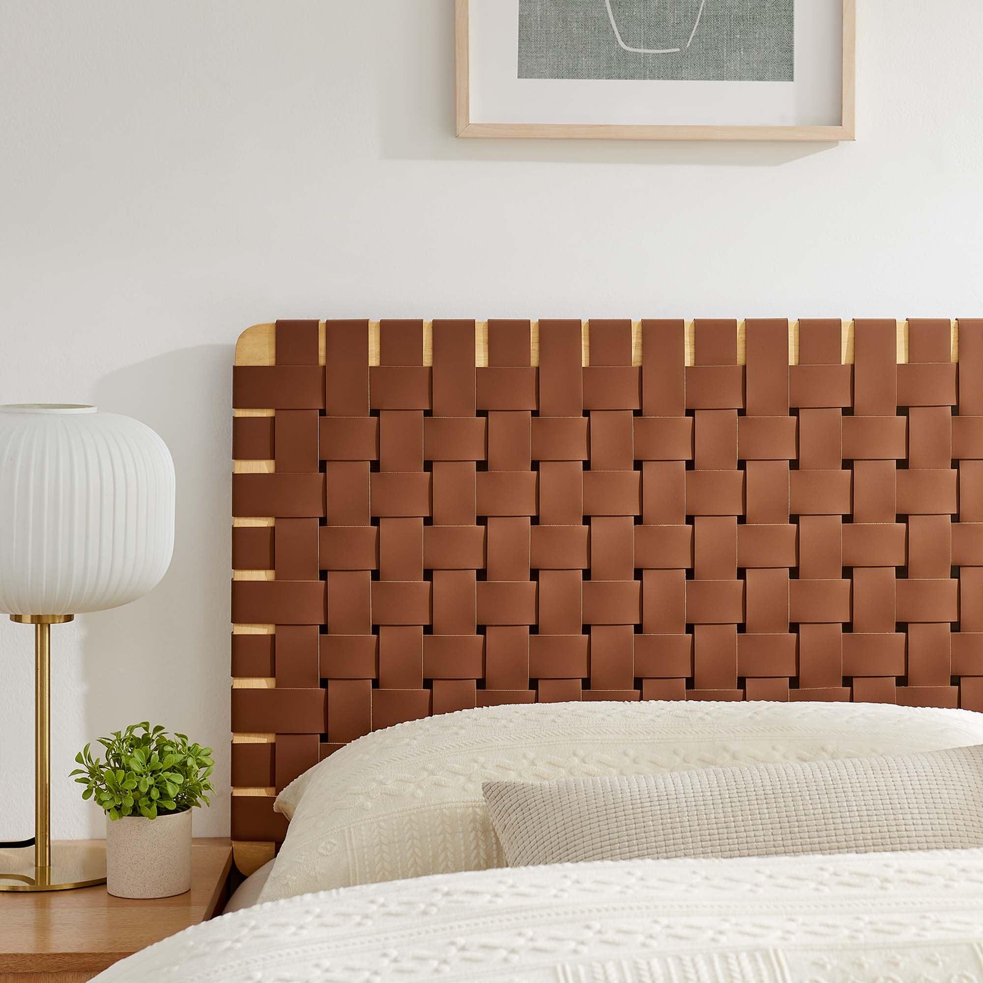 Sparta Weave Vegan Leather Headboard