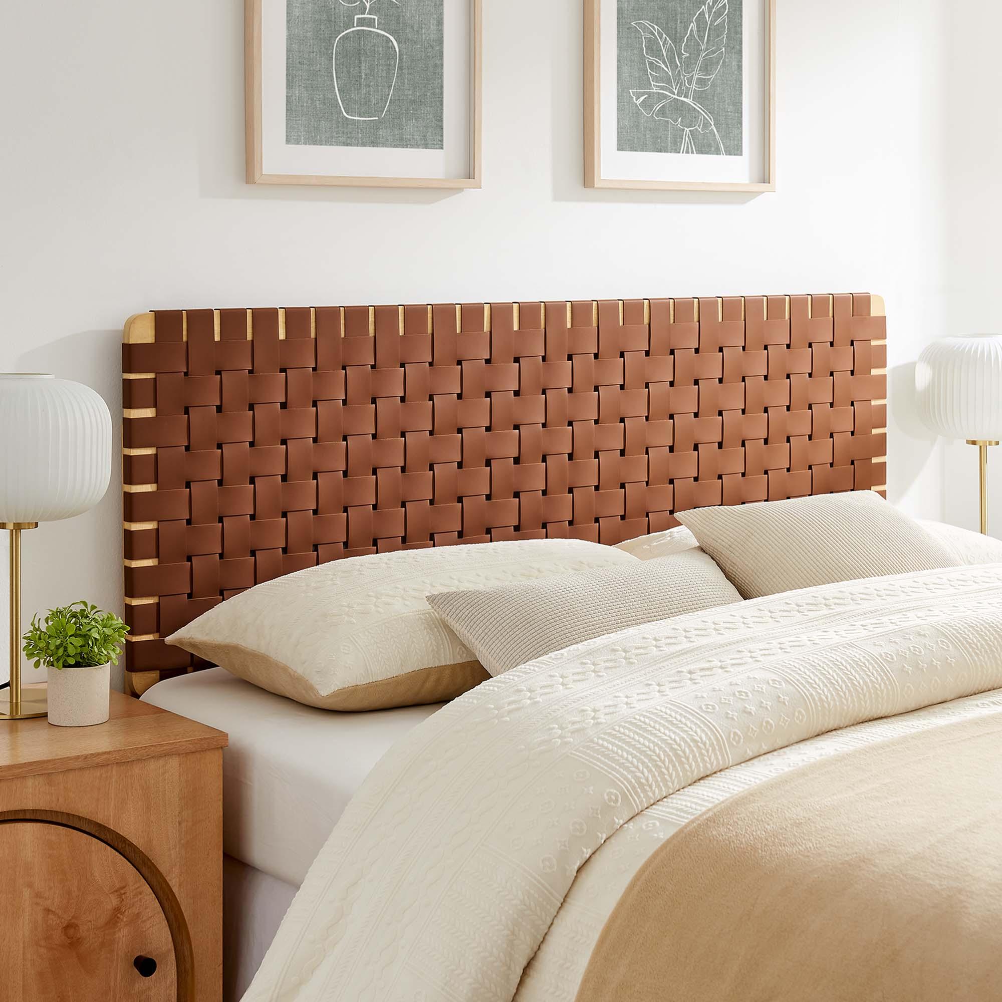 Sparta Weave Vegan Leather Headboard