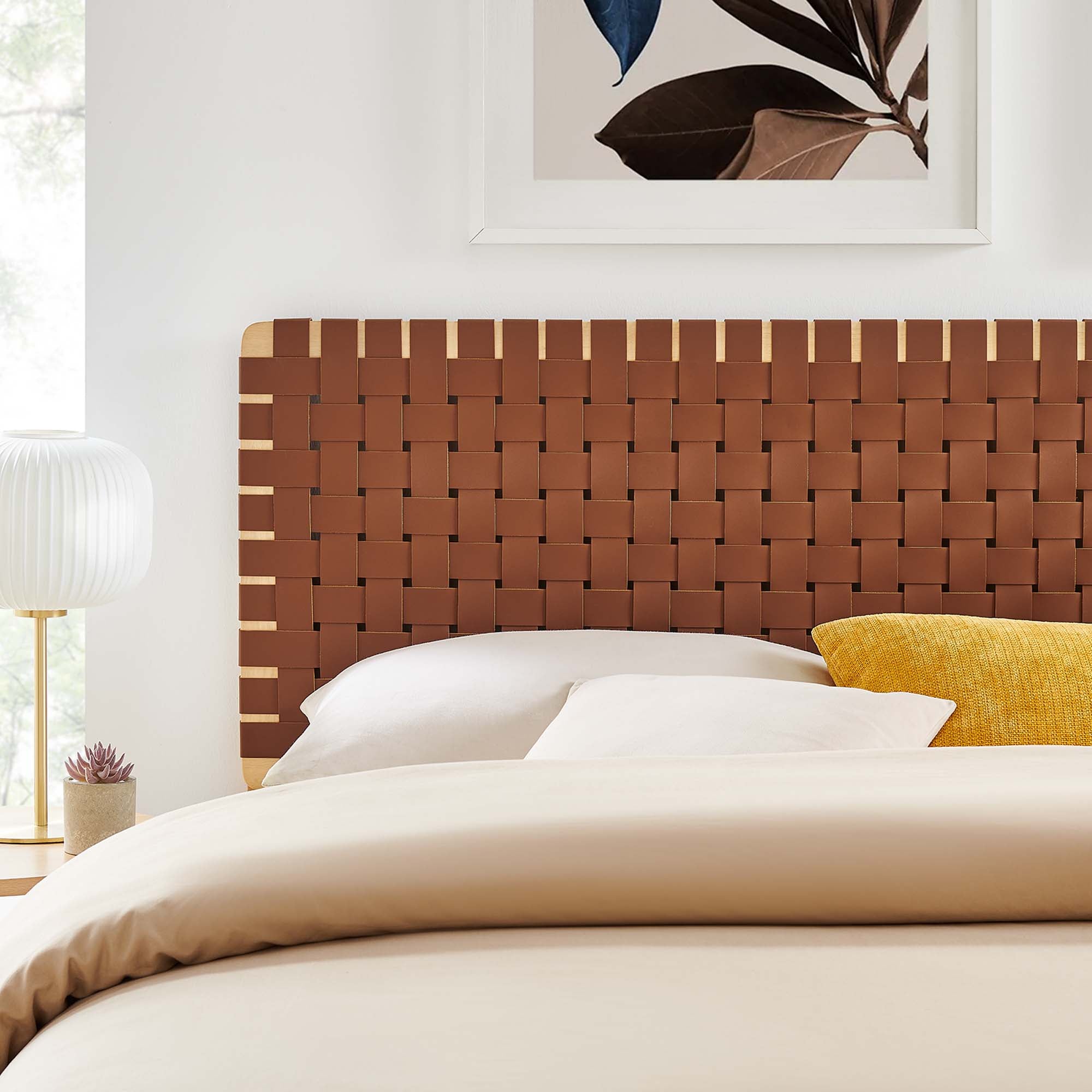 Sparta Weave Vegan Leather Headboard