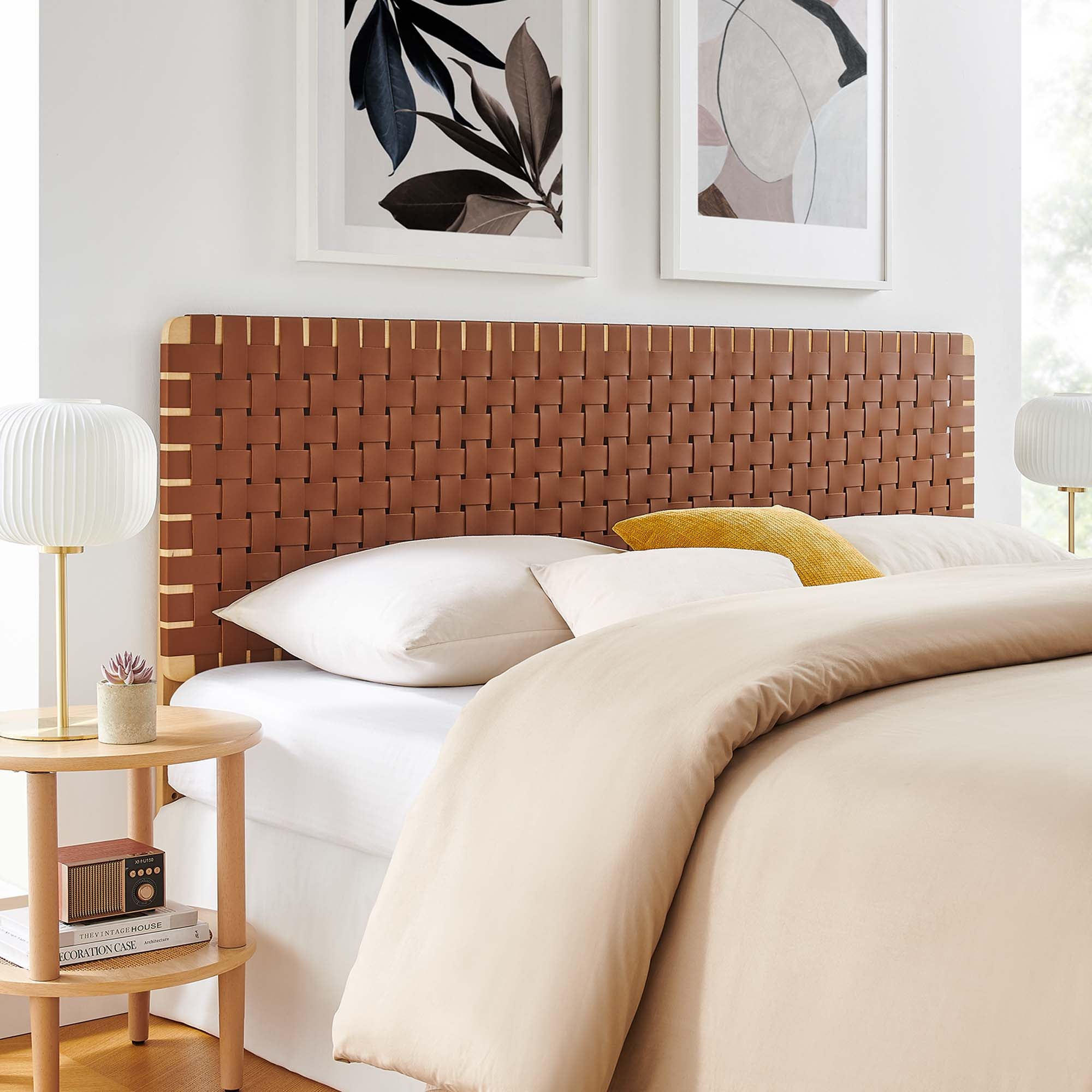 Sparta Weave Vegan Leather Headboard