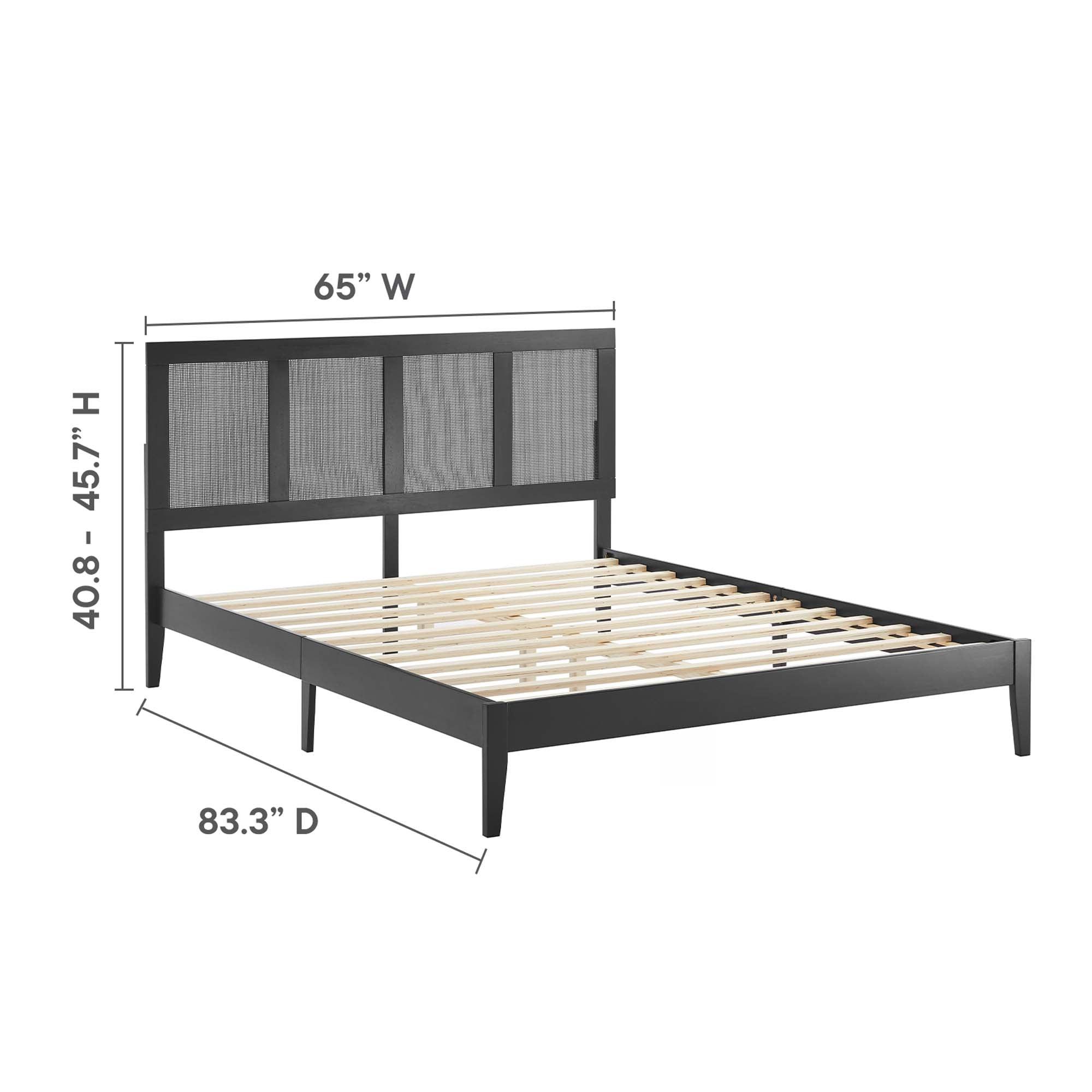 Sirocco Rattan and Wood Platform Bed