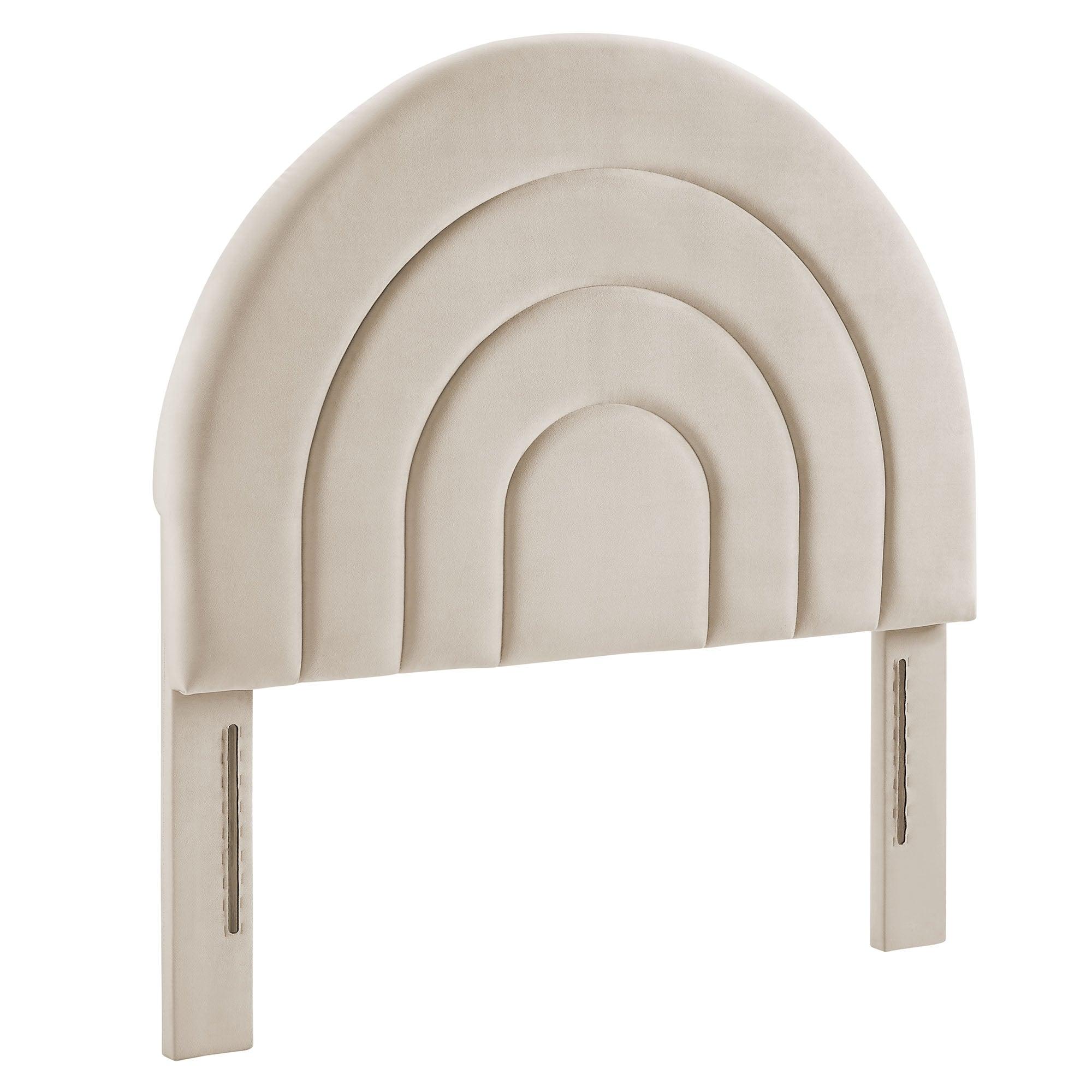 Solana Arched Performance Velvet Headboard