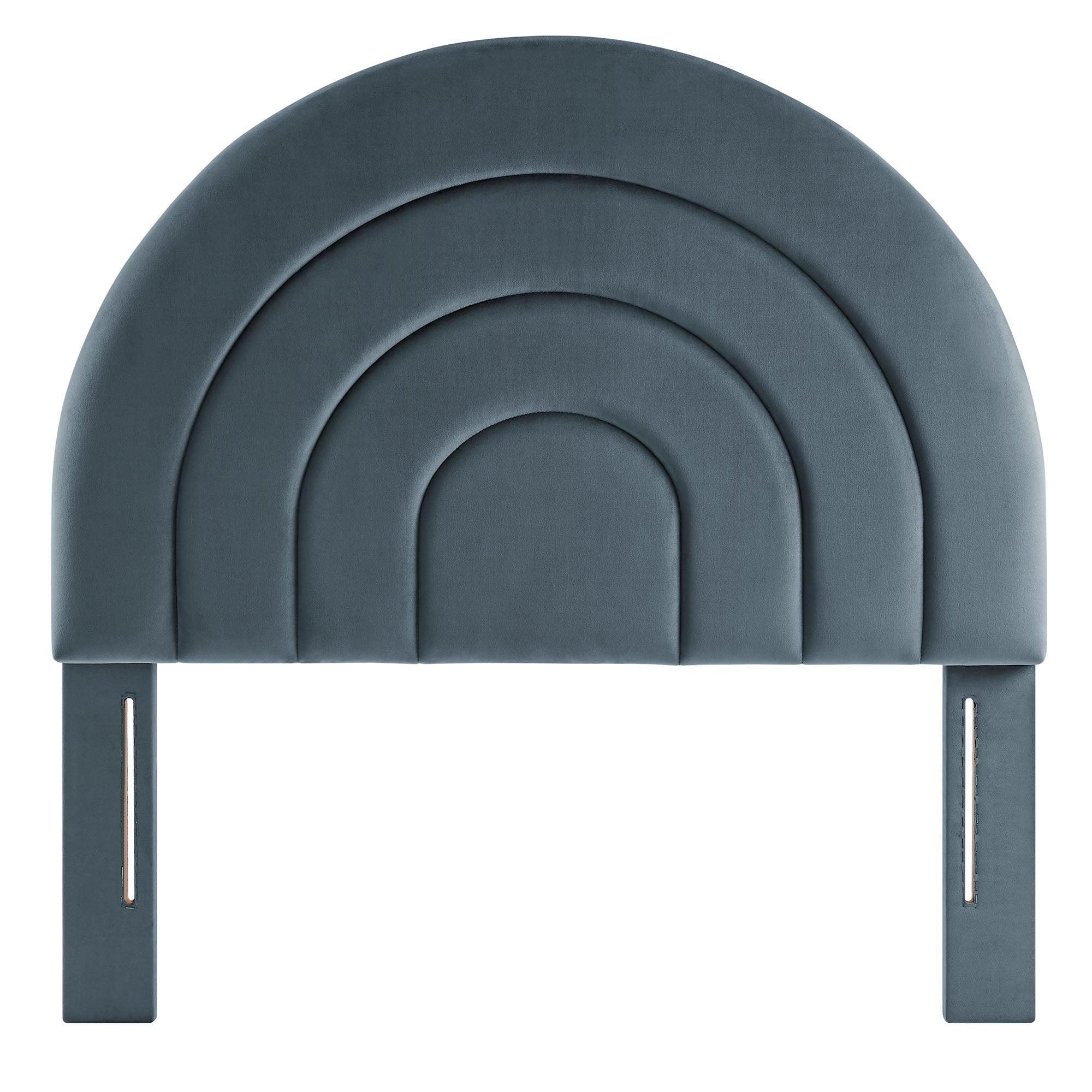 Solana Arched Performance Velvet Headboard