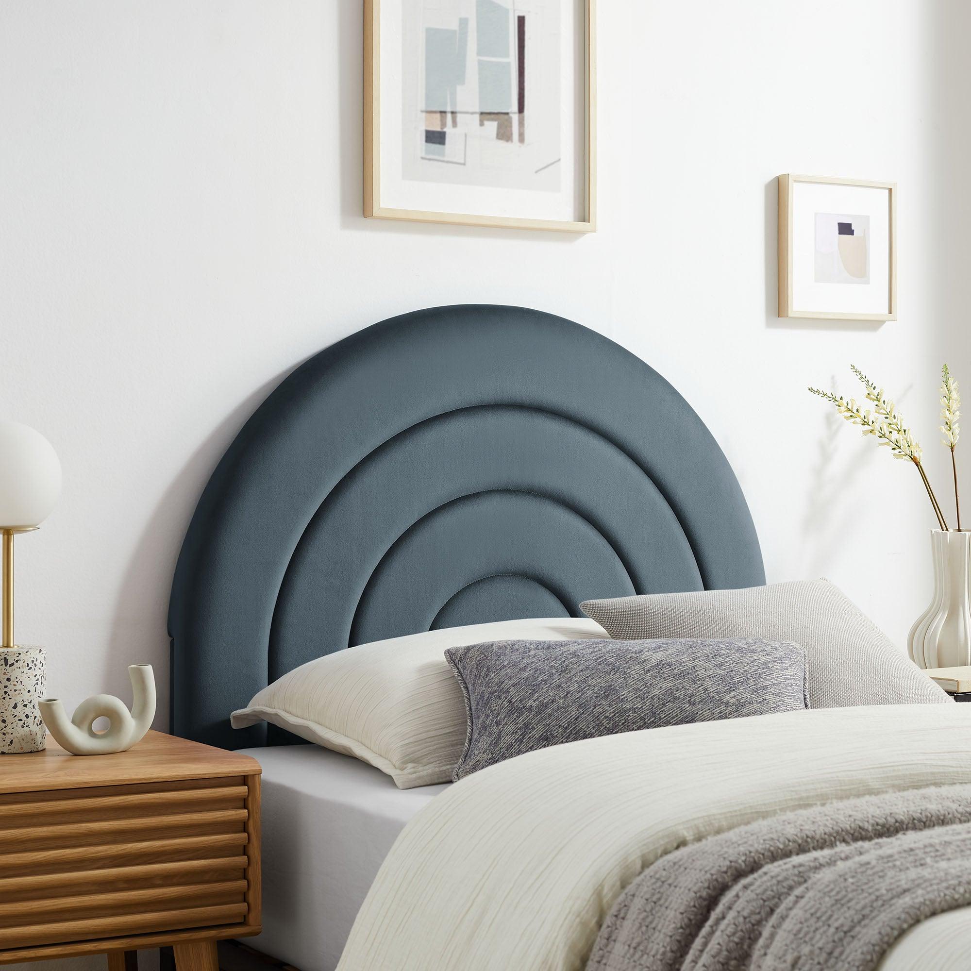 Solana Arched Performance Velvet Headboard