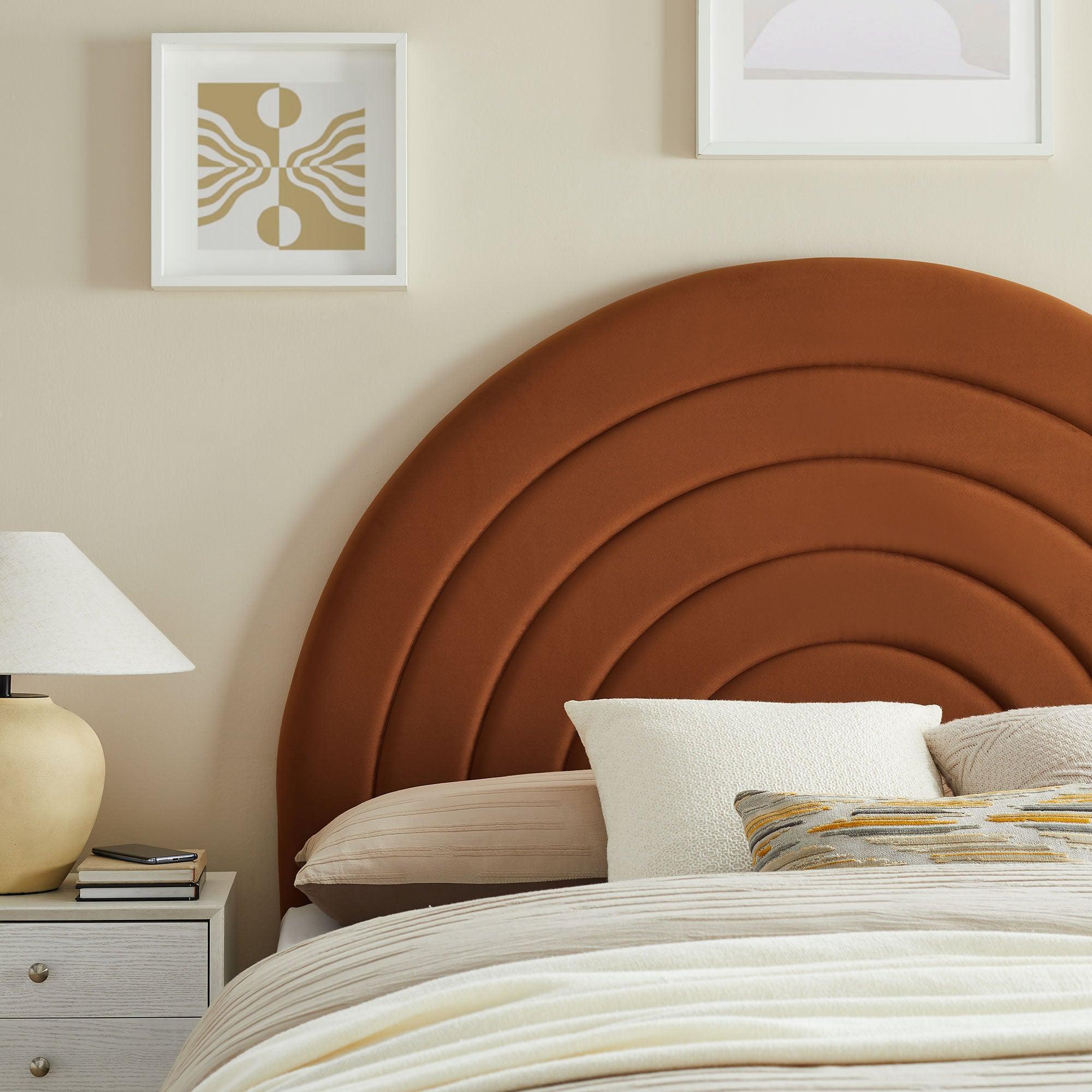 Solana Arched Performance Velvet Headboard