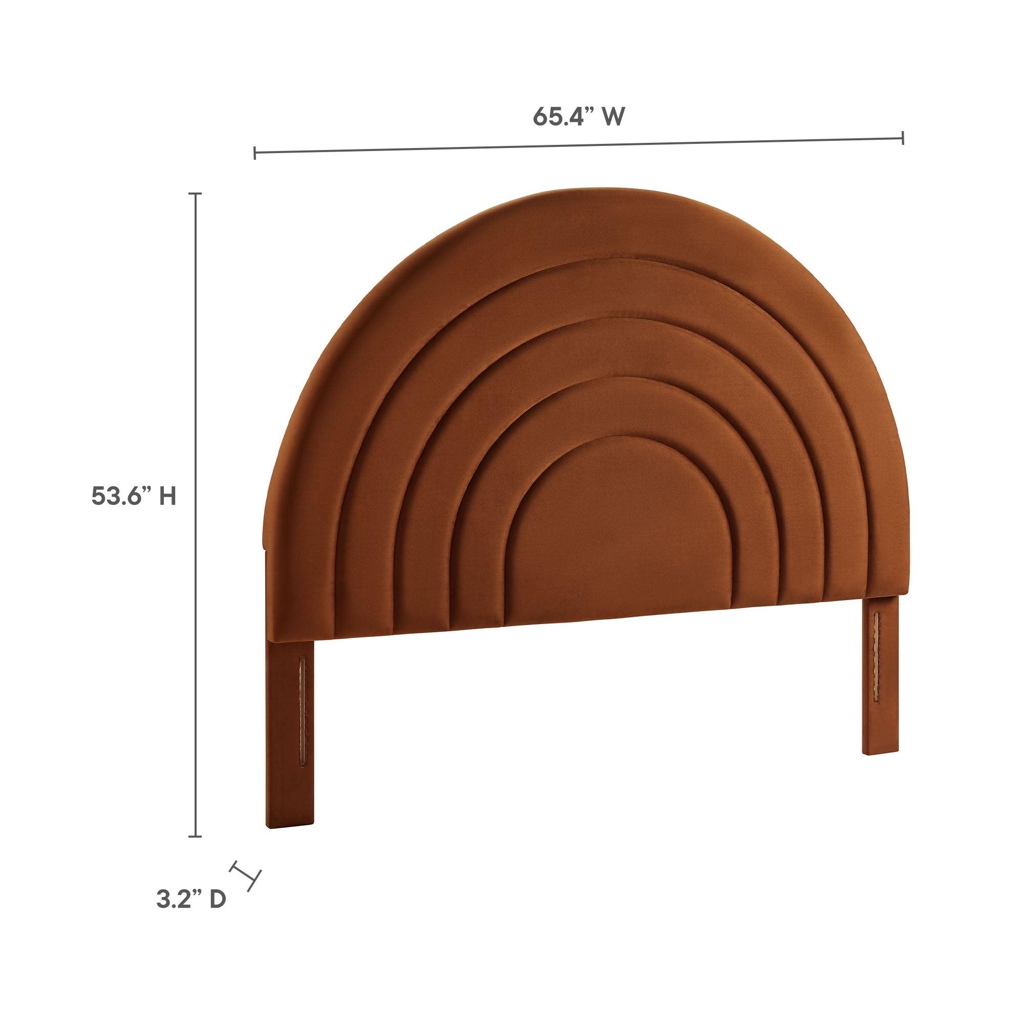 Solana Arched Performance Velvet Headboard