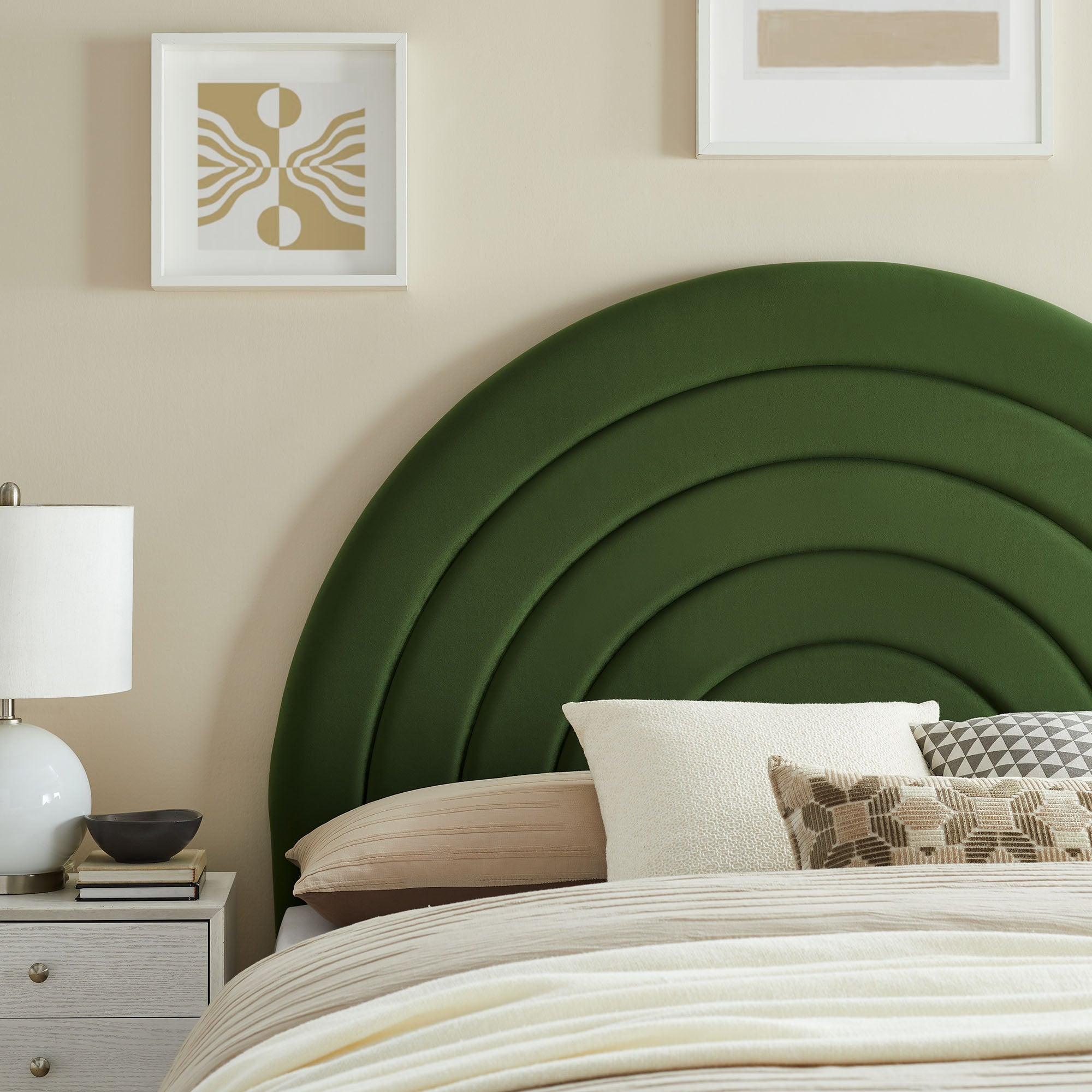 Solana Arched Performance Velvet Headboard