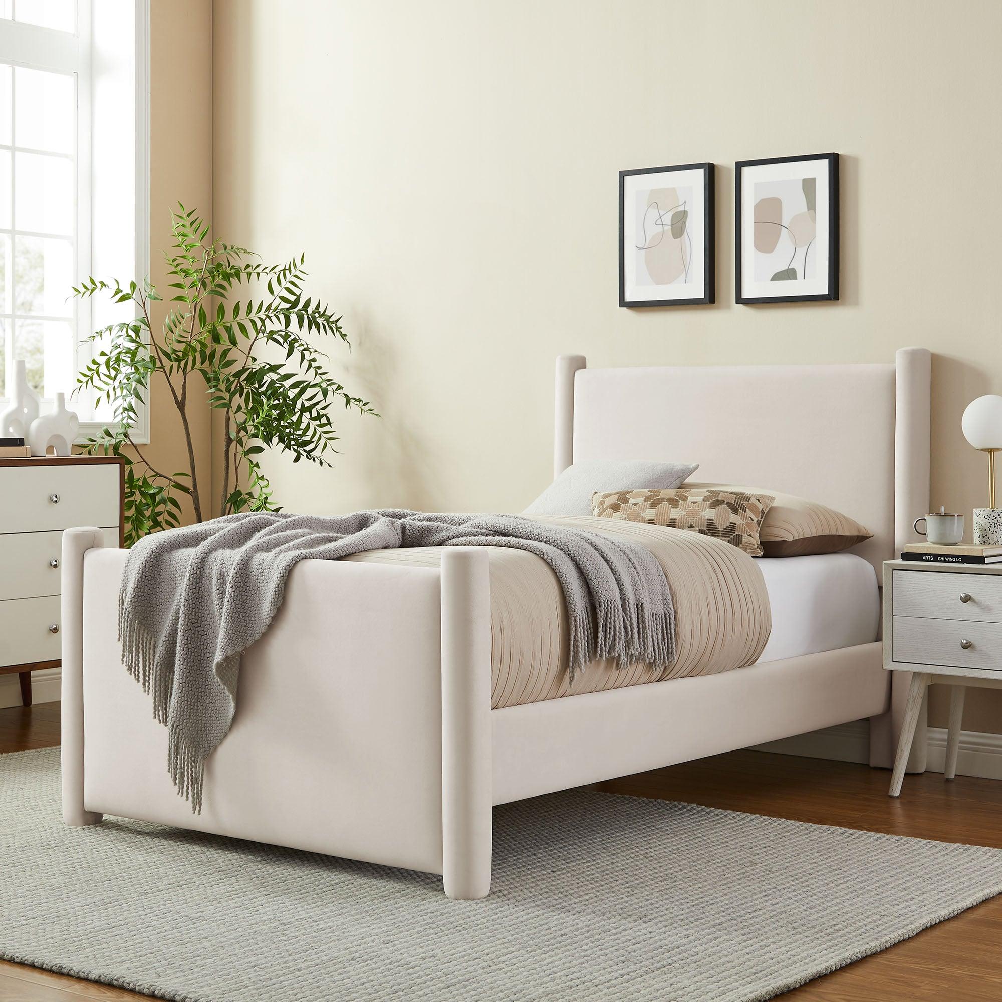 Rael Performance Velvet Platform Bed