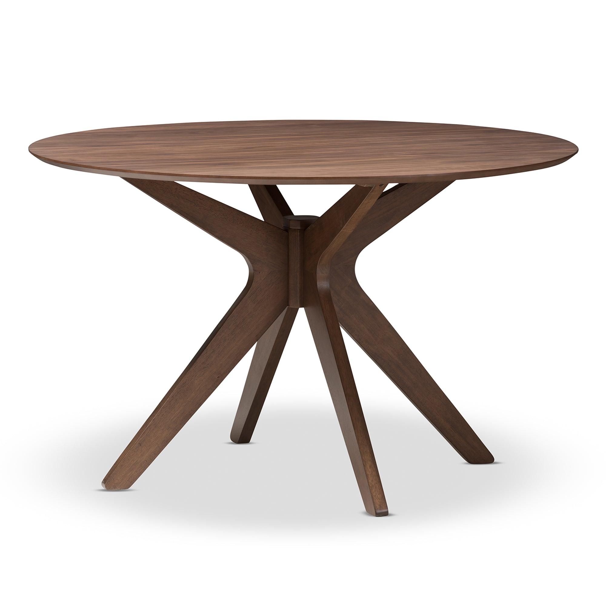 Monte Mid-Century Modern Wood 47-Inch Round Dining Table