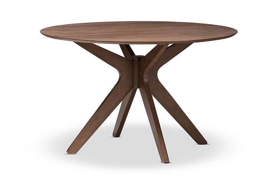 Monte Mid-Century Modern Wood 47-Inch Round Dining Table