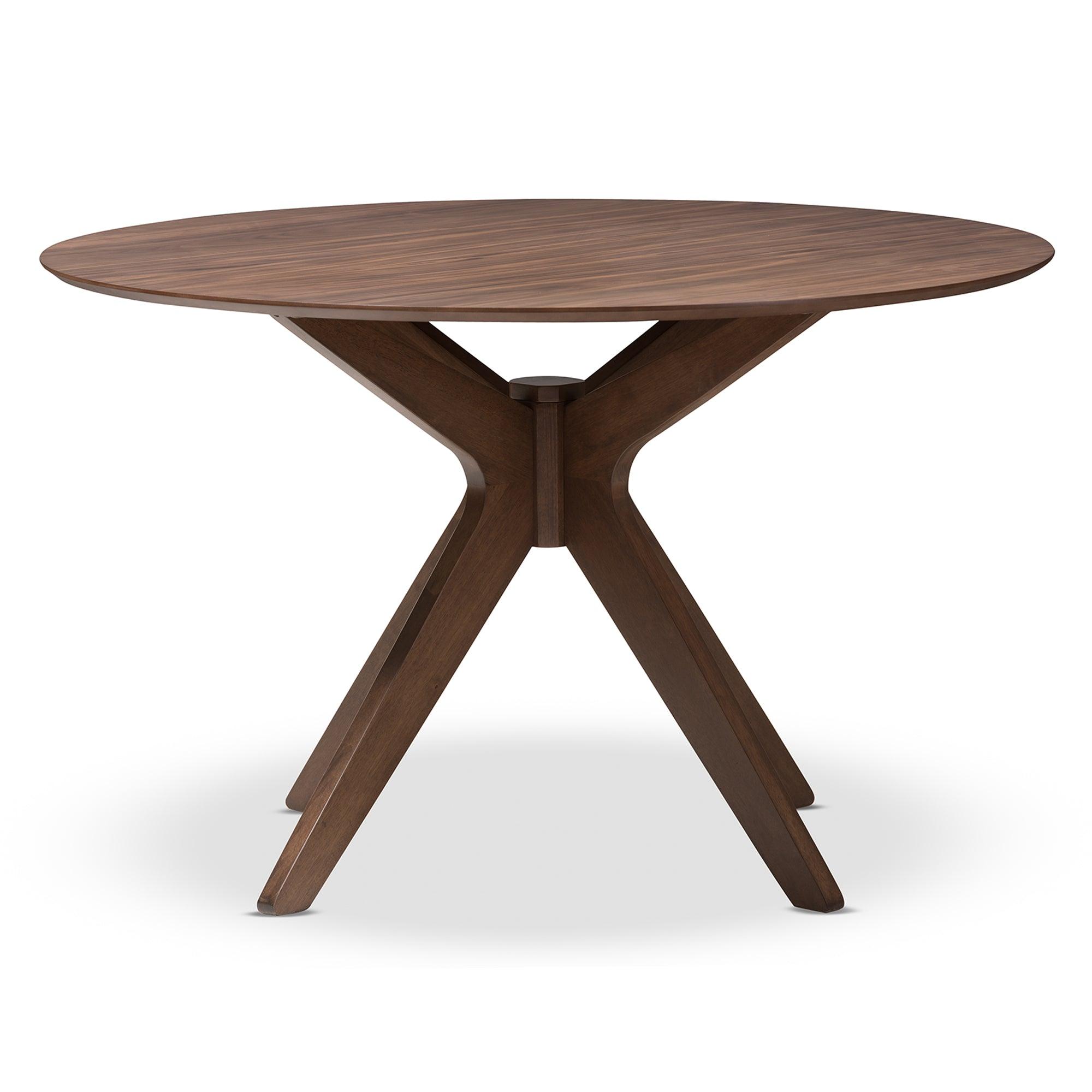 Monte Mid-Century Modern Wood 47-Inch Round Dining Table