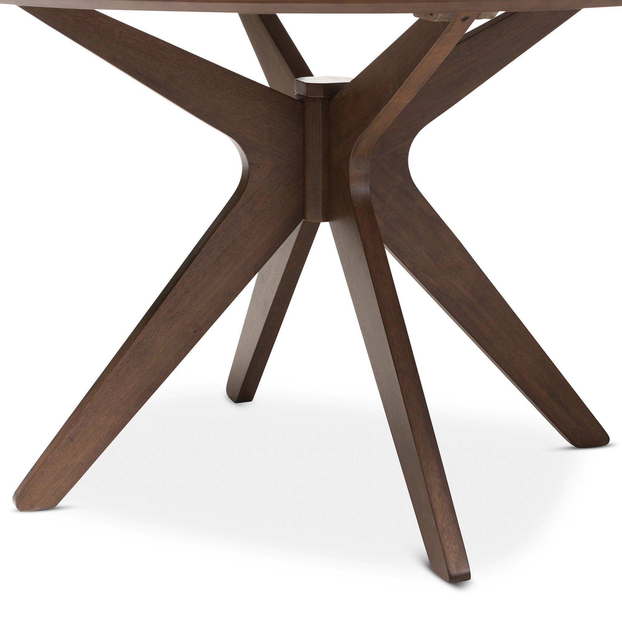 Monte Mid-Century Modern Wood 47-Inch Round Dining Table