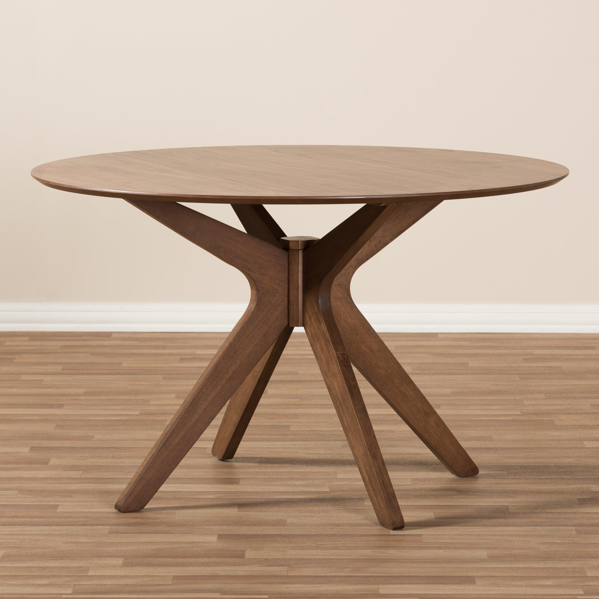 Monte Mid-Century Modern Wood 47-Inch Round Dining Table