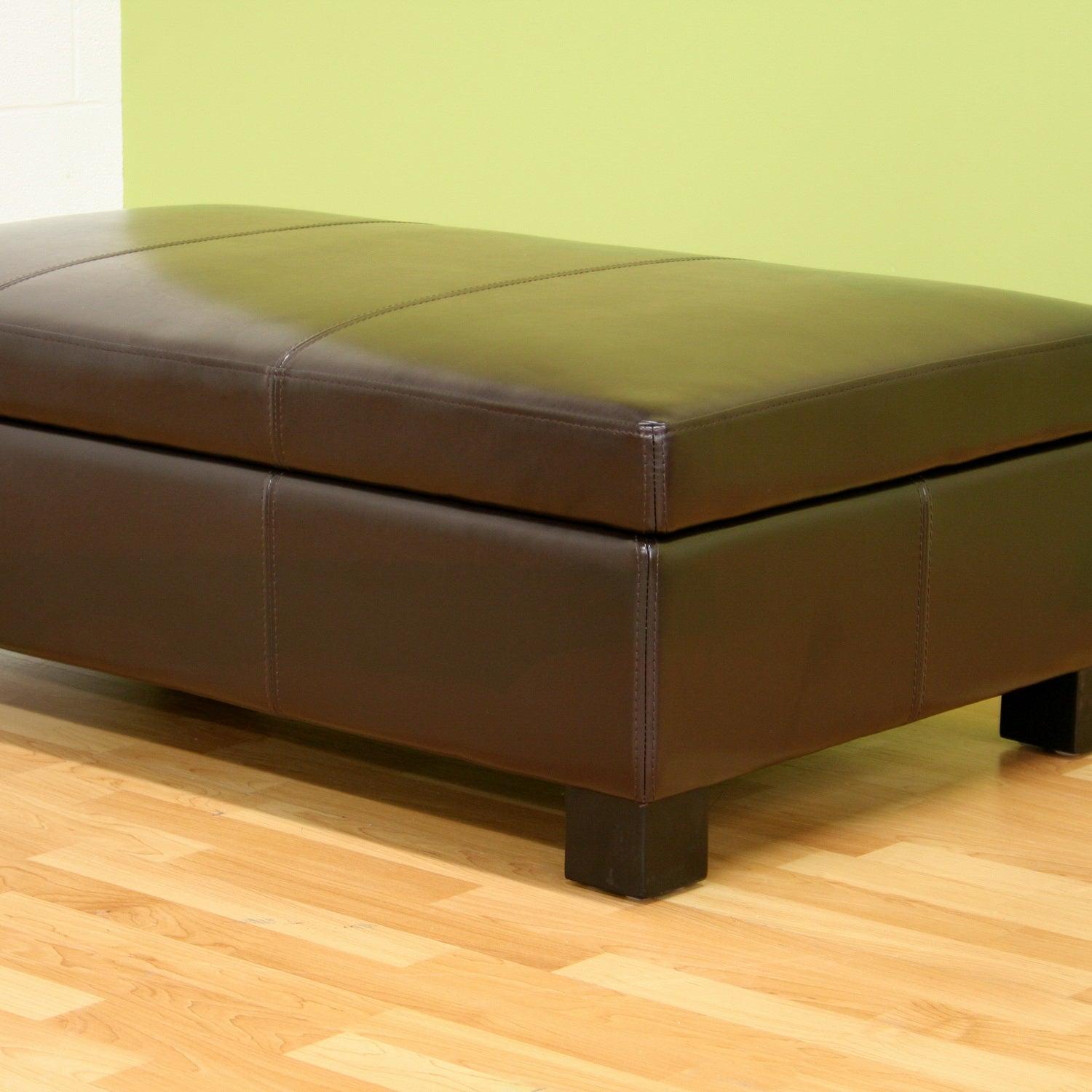 Gallo Leather Storage Ottoman