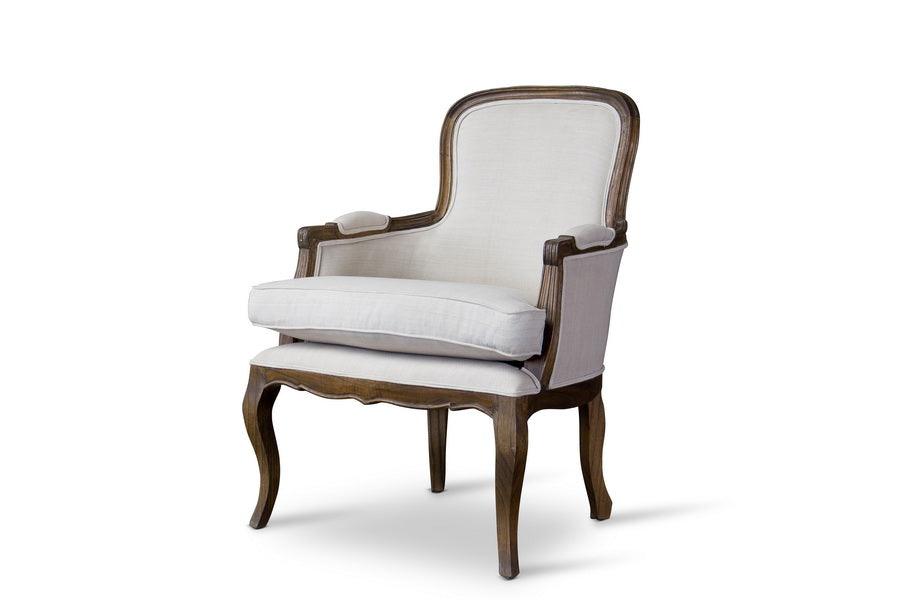 Napoleon Traditional French Accent Chair-Ash