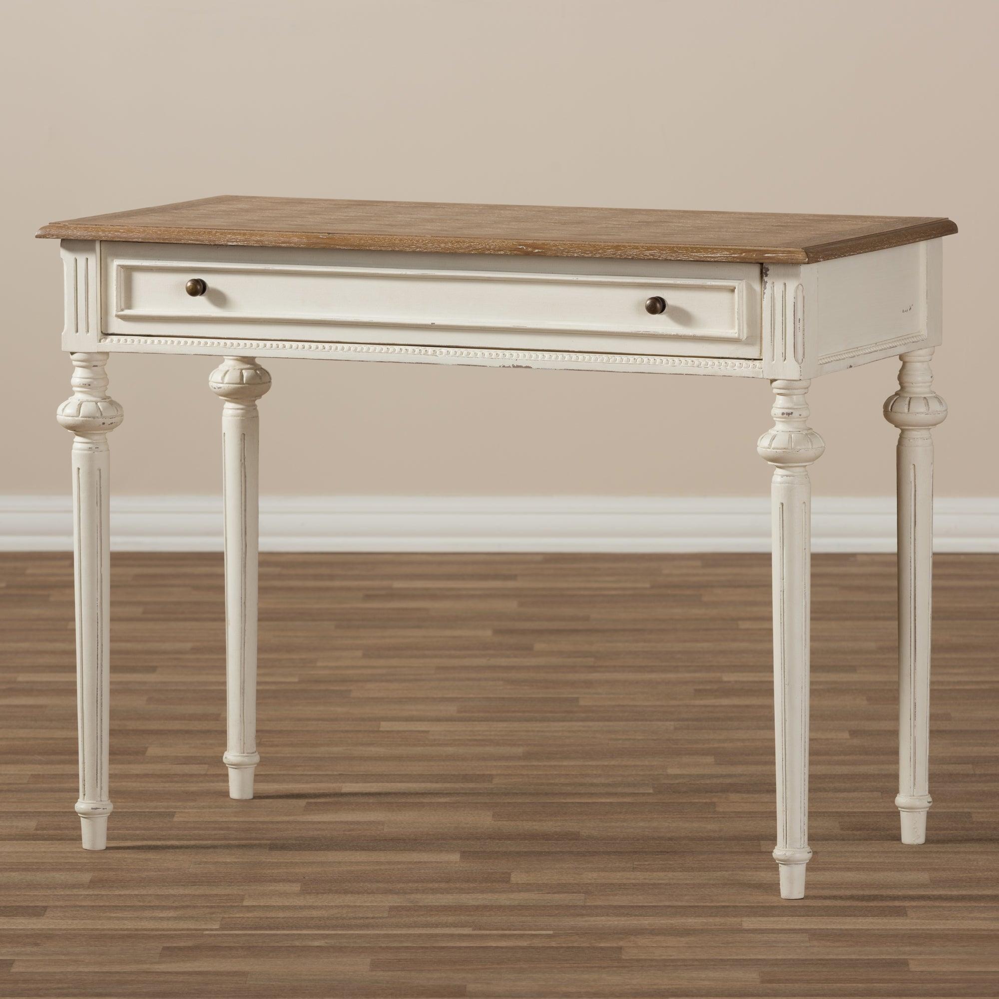 Marquetterie French Provincial Weathered and wash Writing Desk