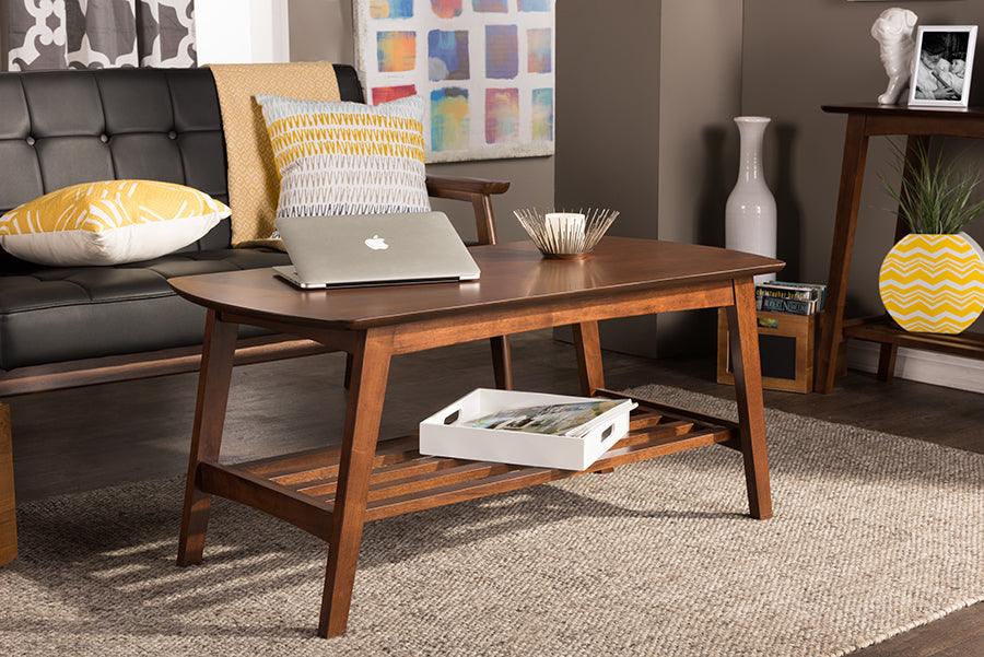 Sacramento Mid-century Modern Scandinavian Style Dark Coffee Table