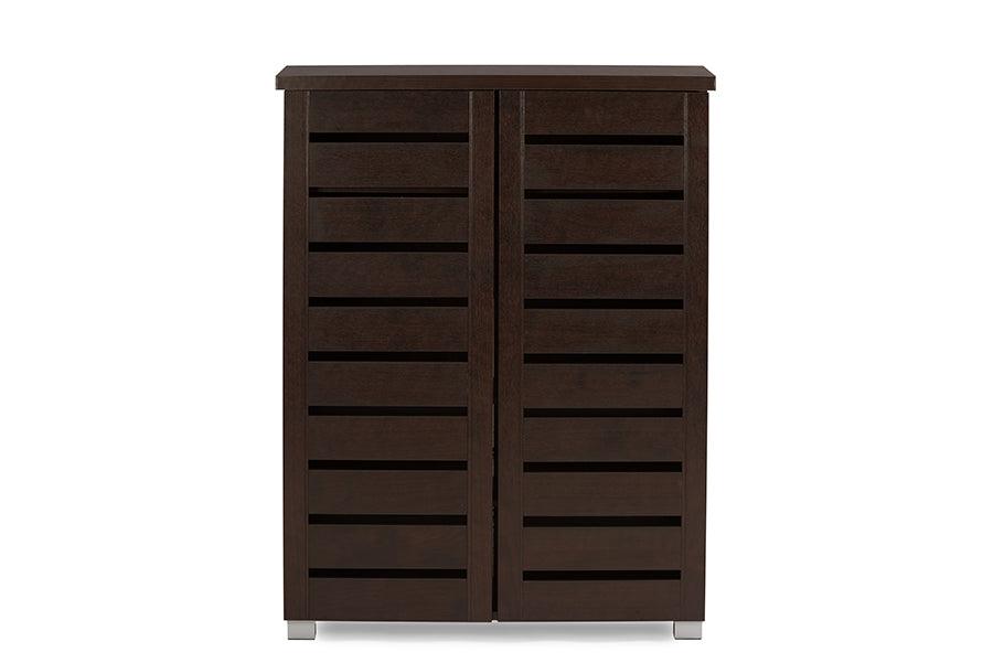 Adalwin Modern and Contemporary 2-Door Wooden Entryway Shoes Storage Cabinet