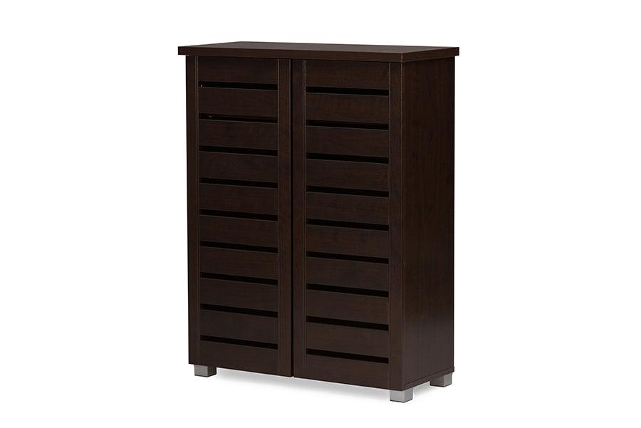 Adalwin Modern and Contemporary 2-Door Wooden Entryway Shoes Storage Cabinet