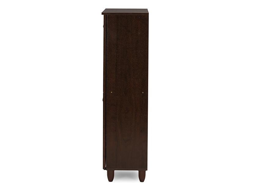 Winda Modern and Contemporary 4-Door Wooden Entryway Shoes Storage Cabinet