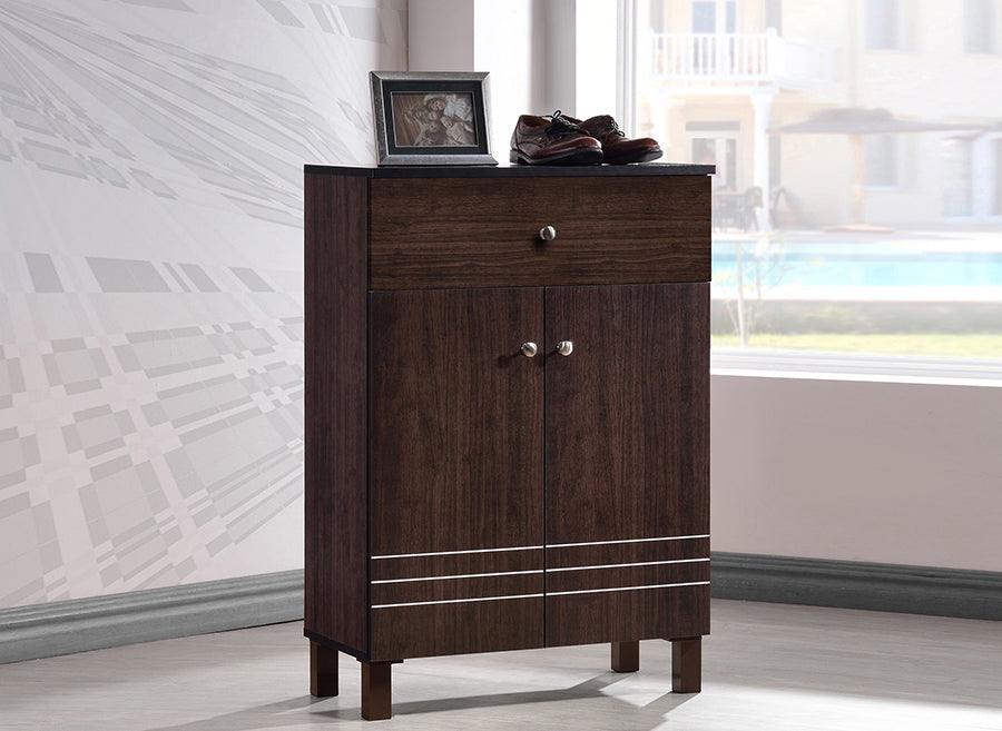 Felda Modern Shoe Cabinet with 2 Doors and Drawer