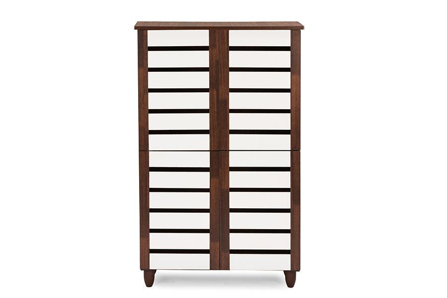 Gisela and 2-tone Shoe Cabinet With 4 Door