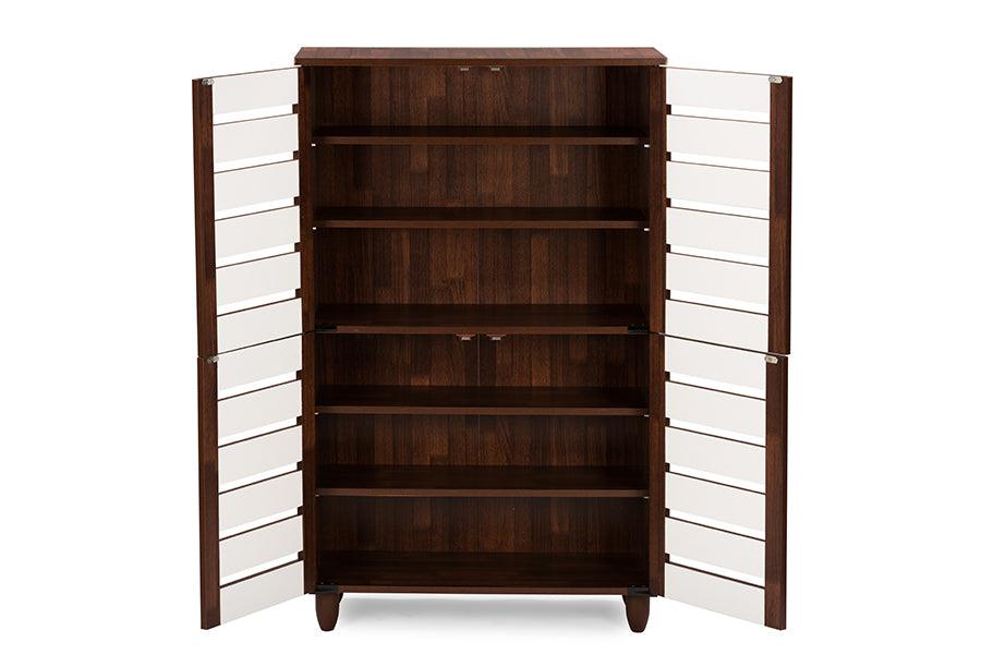 Gisela and 2-tone Shoe Cabinet With 4 Door