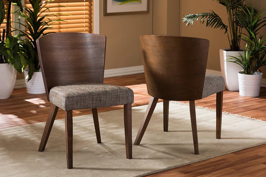 Sparrow and "Gravel" Wood Modern Dining Chair (Set of 2)