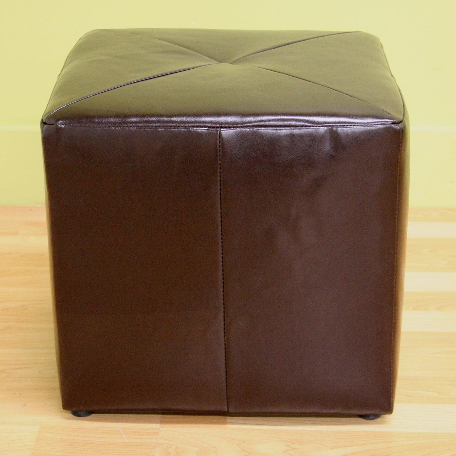 Aric Bonded Leather Ottoman