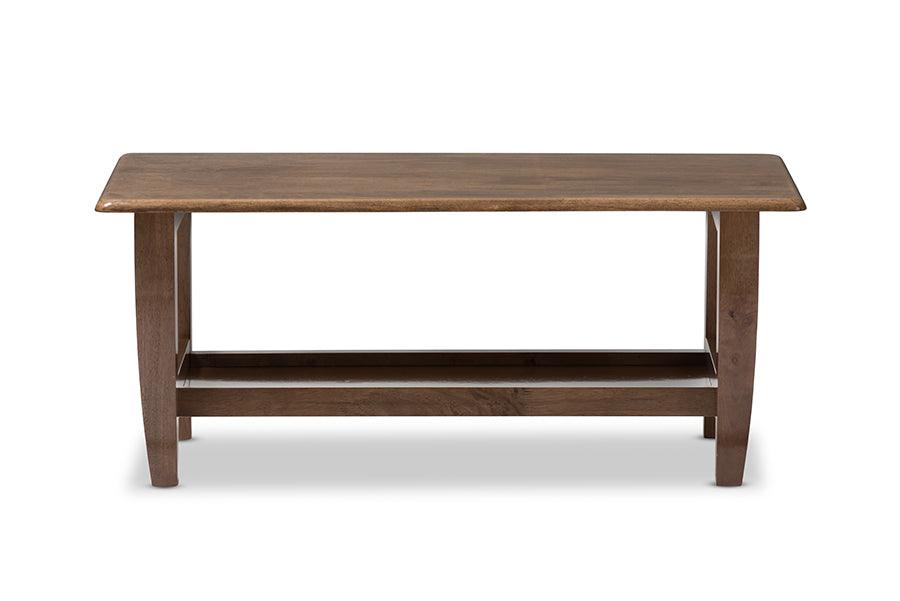 Pierce Mid-Century Modern Finished Wood Coffee Table