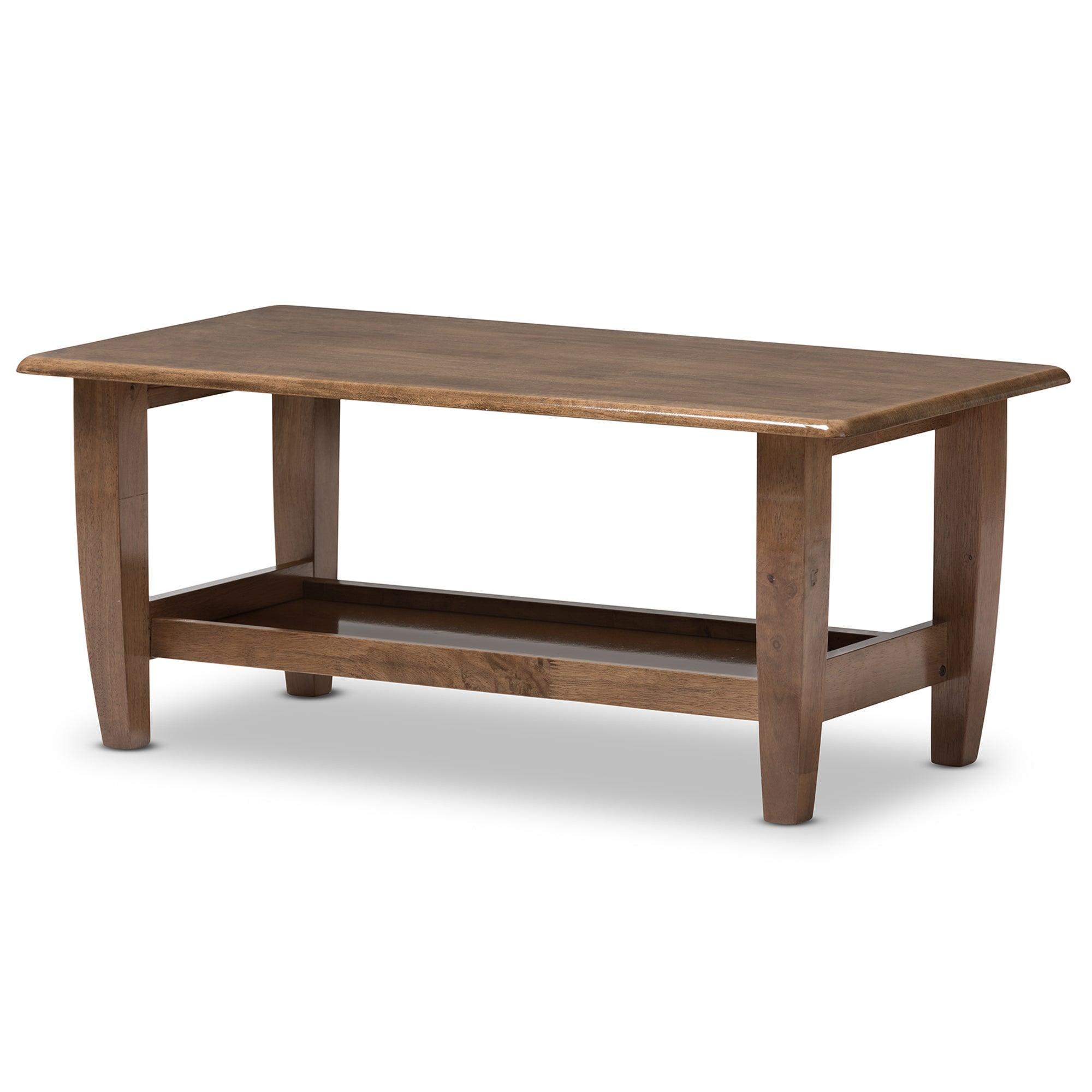 Pierce Mid-Century Modern Finished Wood Coffee Table