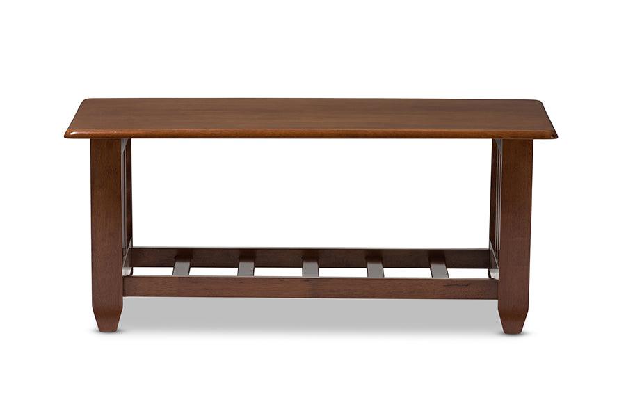 Larissa Modern Classic Mission Style Cherry Finished Wood Living Room Occasional Coffee Table