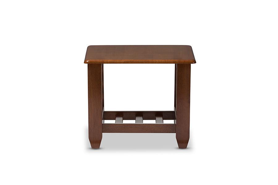 Larissa Modern Classic Mission Style Cherry Finished Wood Living Room Occasional End Table