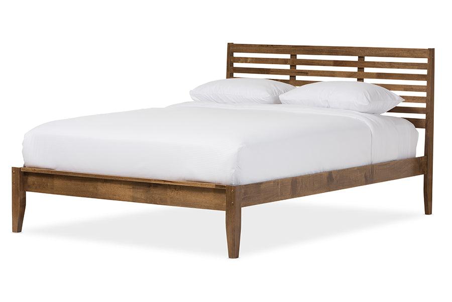 Daylan Mid-Century Modern Solid Wood Slatted Platform Bed