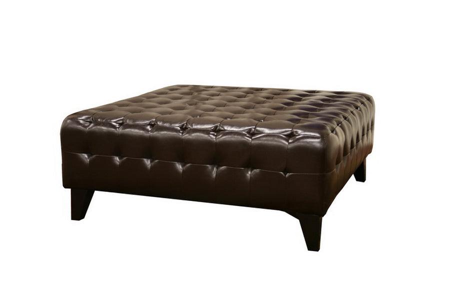 Pemberly Bonded Leather Square Ottoman