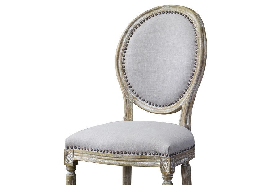 Clairette Wood Traditional French Accent Chair-Round