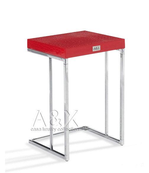 AX Amelia Modern Crocodile Lacquer End Table Set