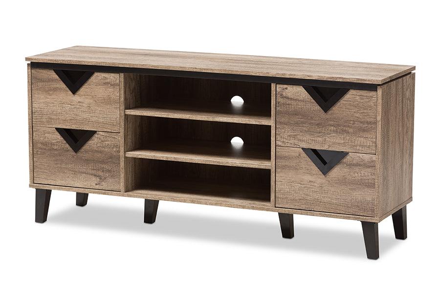 Beacon Modern and Contemporary Light Wood 55-Inch TV Stand