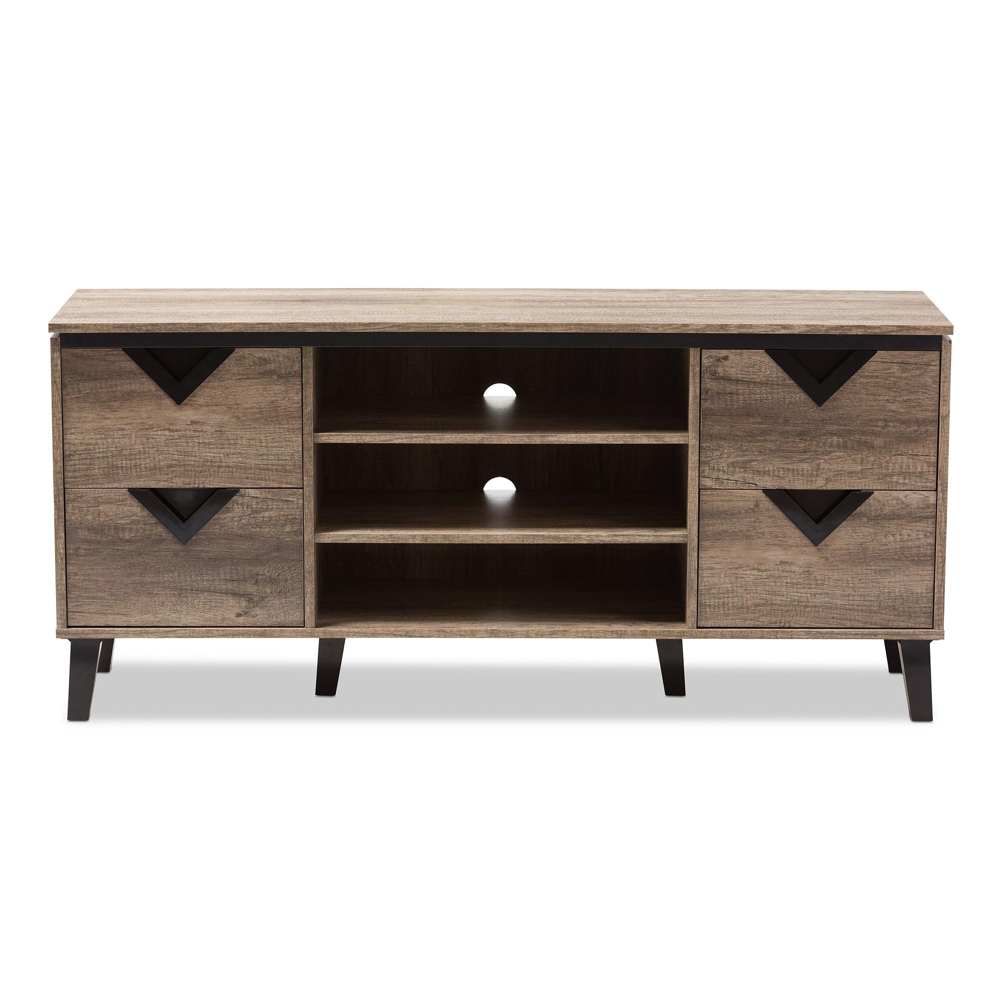 Beacon Modern and Contemporary Light Wood 55-Inch TV Stand