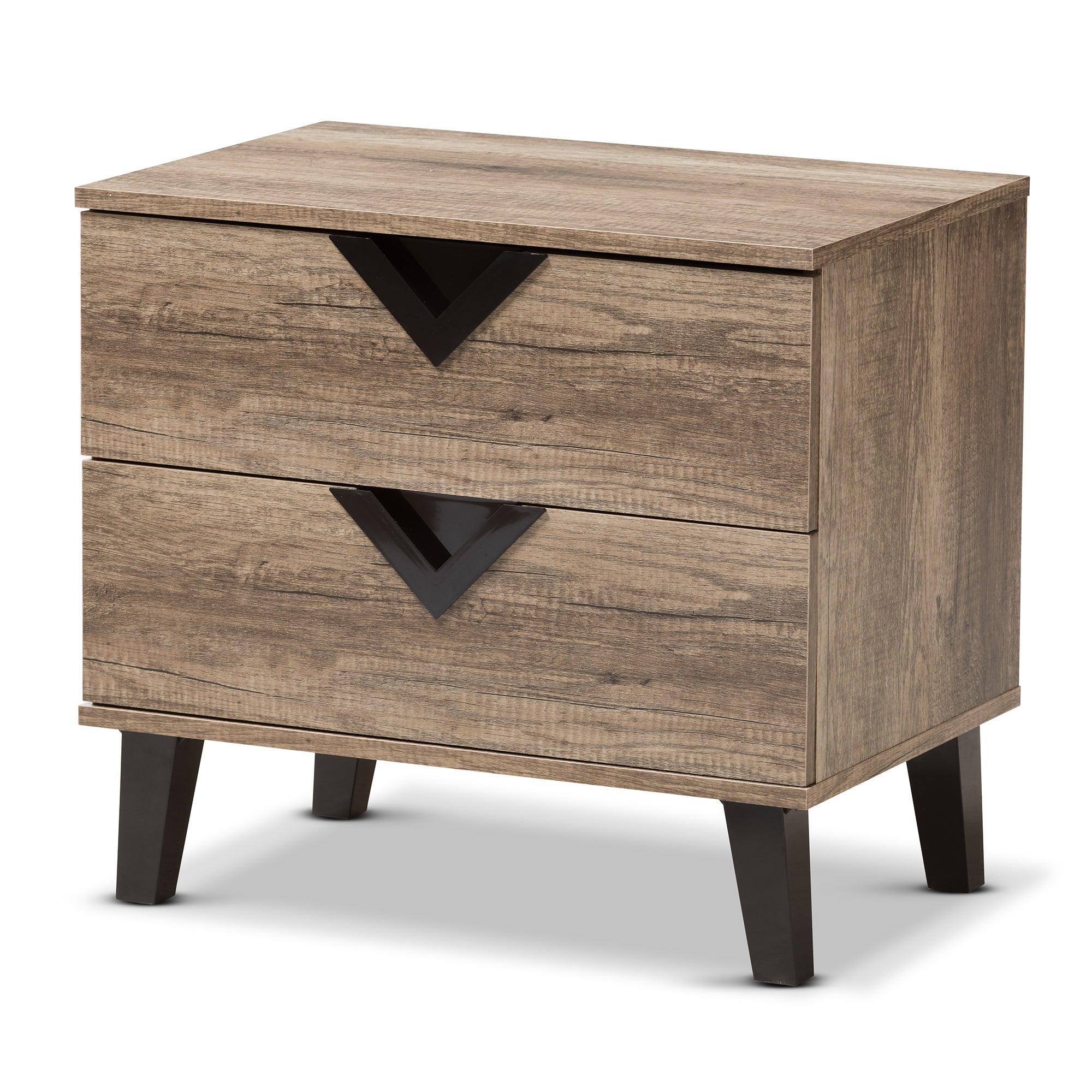 Swanson Modern and Contemporary Light Wood 2-Drawer Nightstand