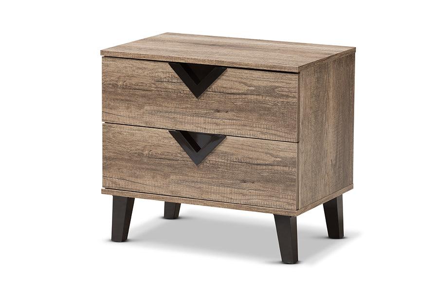 Swanson Modern and Contemporary Light Wood 2-Drawer Nightstand